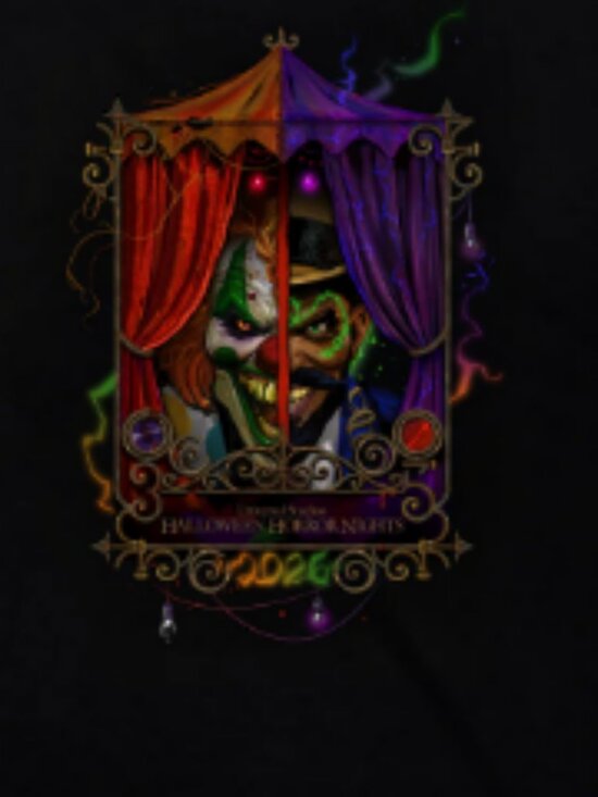 Halloween Horror Nights 2026 Jack the Clown and Dr. Oddfellow T-Shirt -Large - Picture 3 of 3